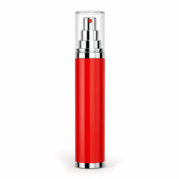 ขวดปั๊ม airless สีแดง